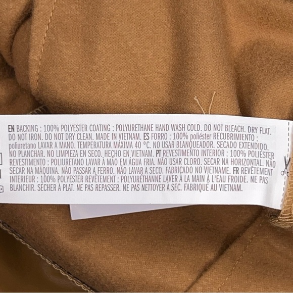 New Medium Fitted Forever 21 Tan Brown Faux Leather Pants Stretch Vegan NWT - Picture 15 of 15